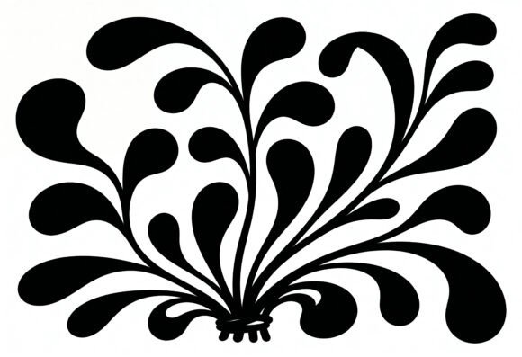 Black Floral Swirl Vector Art Review