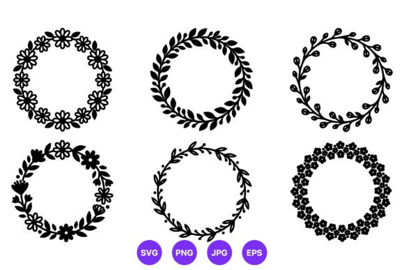 Black White Floral Wreath Circle Set Review