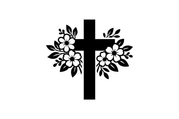Floral Christian Cross Silhouette Review