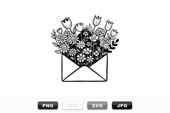 Floral Envelope Line Art Set: A Designer's Review