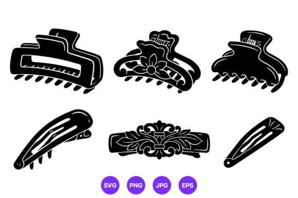 Floral Ornamental Hair Clips Silhouette Review