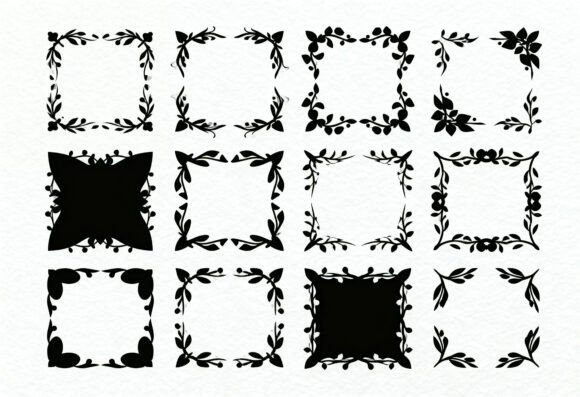 Floral Square Frames Clipart Bundle Review