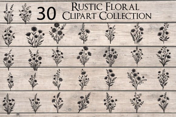 Rustic Floral Clipart Collection Review