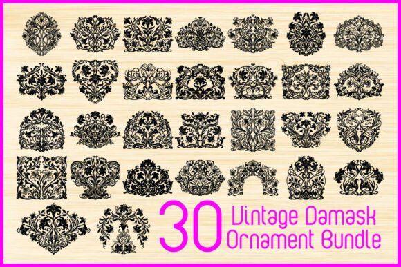Vintage Damask Ornament Bundle SVG Review